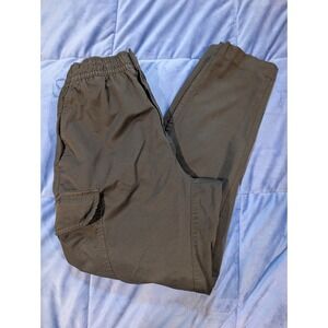 Nike Cargo‎ Pants Black Tapered Jogger Elastic Waist Embroidered Logo - Size S